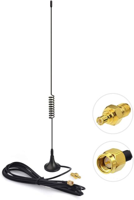 Bingfu Dual Band 978MHz 1090MHz 5dBi Magnetic Base SMA Male MCX Antenna for Aviation Dual Band 978MHz 1090MHz ADS-B Receiver RTL SDR Software Defined Radio USB Stick Dongle Tuner Receiver