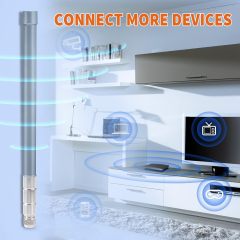 Bingfu Outdoor WiFi Antenna 5dbi RP-SMA/SMA Male Dual Band 2.4ghz 5ghz High Gain Omnidirectional Antennas for Wireless Security IP Camera WiFi Router Video Surveillance Monitor Antennae