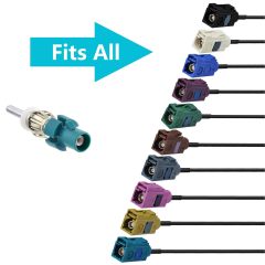 Bingfu Car Antenna Adapter Car Stereo FM AM Radio Antenna Adapter Connector,Fakra Z Male to DIN Plug Connector Converter for Car Stereo Audio HD Radio Head Unit CD Media Player Receiver