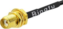 BINGFU SMA Male to SMA Female Bulkhead Mount RG174 Antenna Extension Cable 3m 10 feet Compatible with 4G LTE Router Gateway Mobile Cellular RTL SDR Dongle Receiver