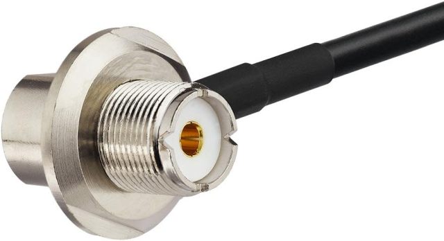 Bingfu UHF PL259 Male to UHF SO239 Female Right Angle Bulkhead Mount RG58 Cable 20 feet for Vehicle Car SUV Truck CB Radio Ham Radio Two Way Radio Amateur Radio