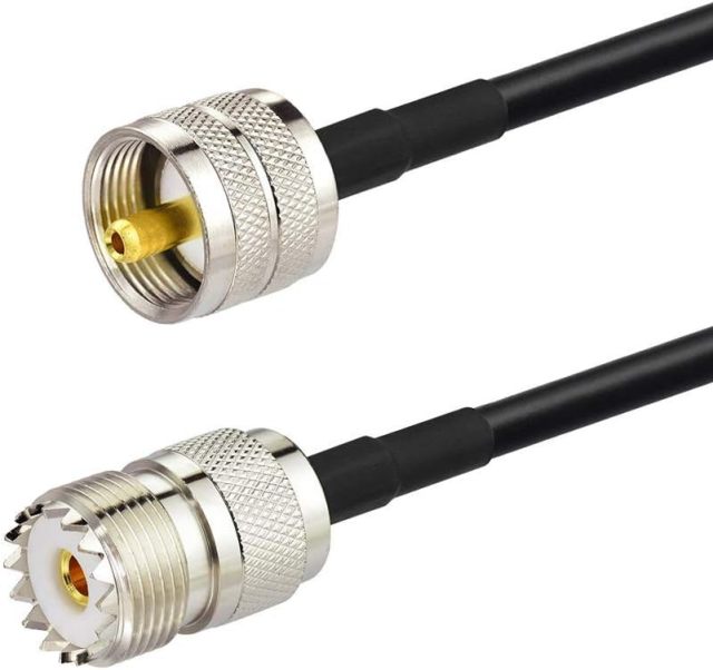 Bingfu UHF PL259 Male to SO239 Female RG58 Antenna Extension Coax Jumper Cable 1m 3 feet for Vehicle CB Radio Ham Radio Two Way Radio Amateur Radio Walkie Talkie Marine VHF Radio