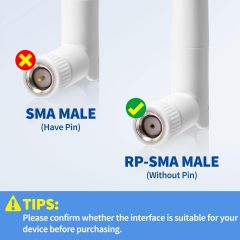 Bingfu External WiFi Antenna RP-SMA 2.4GHz 5GHz 5.8GHz 3dBi Dual Band Wireless Antennas Replacement (2-Pack) for WiFi Router Security IP Camera Access Point USB WiFi Adapter Antennae