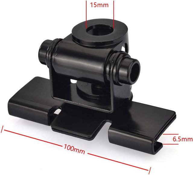 Bingfu Vehicle Mobile Radio Antenna Fix Bracket Mounting Lip Mount with 5m 16.5 feet UHF PL259 Male to SO239 Female Bulkhead Mount RG58 Cable for Car Truck Ham Radio Amateur Radio