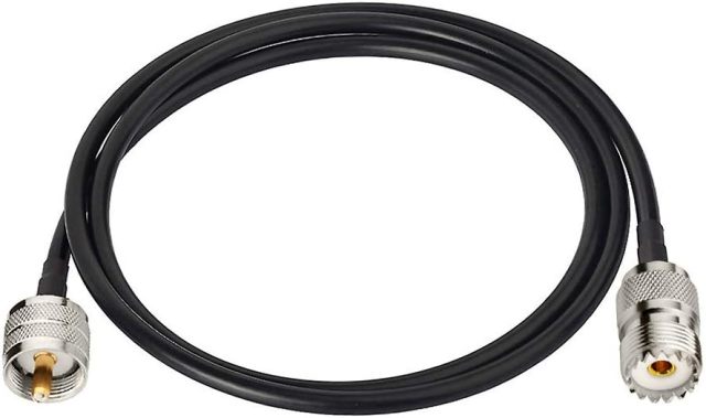 Bingfu UHF PL259 Male to SO239 Female RG58 Antenna Extension Coax Jumper Cable 1m 3 feet for Vehicle CB Radio Ham Radio Two Way Radio Amateur Radio Walkie Talkie Marine VHF Radio