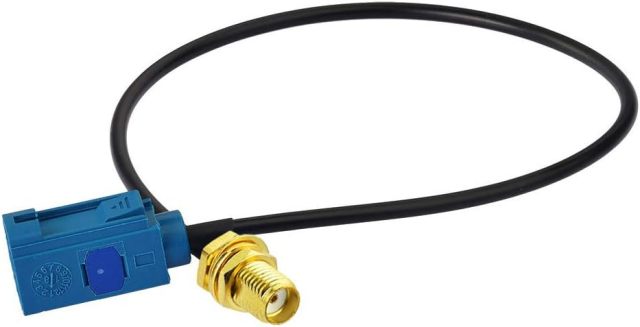 Bingfu Fakra Z Female to SMA Female Vehicle Antenna Adapter Cable 30cm 12 inch for Car Stereo Android Head Unit GPS Navigation FM AM Radio Sirius XM Satellite Radio 4G LTE Telematics Bluetooth Module