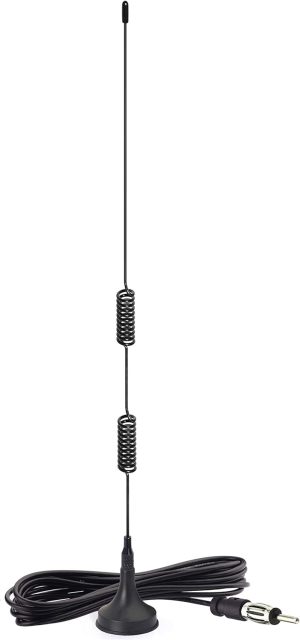 Bingfu Universal Car Radio Antenna Car Magnetic Base Antenna Car Stereo Antenna Aerial for Vehicle Truck SUV Truck RV Marine Boat Car Stereo Audio HD Radio Android Head Unit CD Media Receiver Player