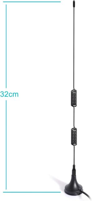 Bingfu Universal Car Radio Antenna Car Magnetic Base Antenna Car Stereo Antenna Aerial for Vehicle Truck SUV Truck RV Marine Boat Car Stereo Audio HD Radio Android Head Unit CD Media Receiver Player