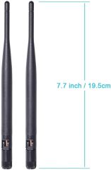 Bingfu Dual Band WiFi 2.4GHz 5GHz 5.8GHz 6dBi RP-SMA Male Antenna & 20cm 8 inch U.FL IPX IPEX MHF4 to RP-SMA Female Extension Cable 2-Pack for M.2 NGFF Intel Wireless Network Card WiFi Adapter Laptop