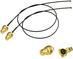 Bingfu Dual Band WiFi 2.4GHz 5GHz 5.8GHz 6dBi RP-SMA Male Antenna & 20cm 8 inch U.FL IPX IPEX MHF4 to RP-SMA Female Extension Cable 2-Pack for M.2 NGFF Intel Wireless Network Card WiFi Adapter Laptop