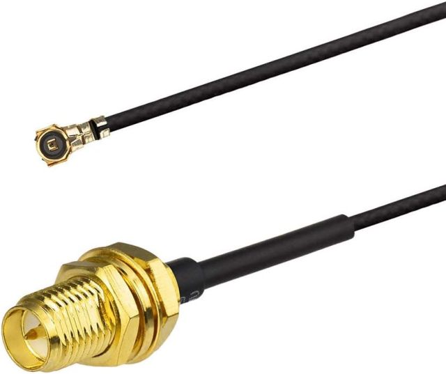 Bingfu Dual Band WiFi 2.4GHz 5GHz 5.8GHz 6dBi RP-SMA Male Antenna & 20cm 8 inch U.FL IPX IPEX MHF4 to RP-SMA Female Extension Cable 2-Pack for M.2 NGFF Intel Wireless Network Card WiFi Adapter Laptop