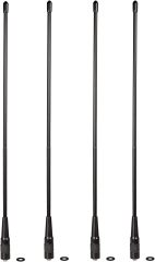 Bingfu Dual Band VHF UHF 136-174MHz 400-470MHz Ham Radio Antenna 4-Pack Walkie Talkie Flexible Whip Antenna SMA Female for  Wouxun Baofeng Radios BF-F8HP UV-5R UV-82 BF-888S Two Way Radio