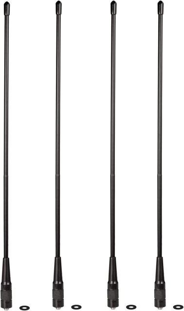 Bingfu Dual Band VHF UHF 136-174MHz 400-470MHz Ham Radio Antenna 4-Pack Walkie Talkie Flexible Whip Antenna SMA Female for  Wouxun Baofeng Radios BF-F8HP UV-5R UV-82 BF-888S Two Way Radio