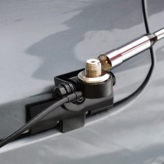 Bingfu Vehicle Mobile Radio Antenna Fix Bracket Mounting Lip Mount with 5m 16.5 feet UHF PL259 Male to SO239 Female Bulkhead Mount RG58 Cable for Car Truck Ham Radio Amateur Radio