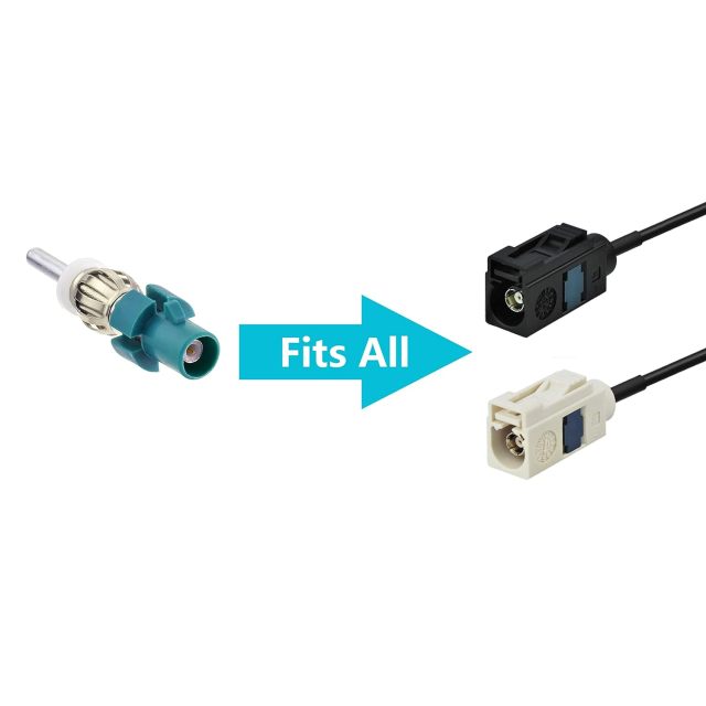 Bingfu Car Antenna Adapter Car Stereo FM AM Radio Antenna Adapter Connector,Fakra Z Male to DIN Plug Connector Converter for Car Stereo Audio HD Radio Head Unit CD Media Player Receiver