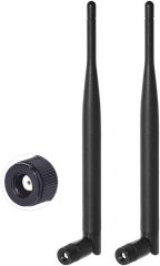 Bingfu Dual Band WiFi 2.4GHz 5GHz 5.8GHz 6dBi RP-SMA Male Antenna & 20cm 8 inch U.FL IPX IPEX MHF4 to RP-SMA Female Extension Cable 2-Pack for M.2 NGFF Intel Wireless Network Card WiFi Adapter Laptop