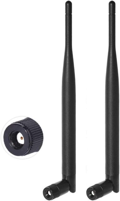 Bingfu Dual Band WiFi 2.4GHz 5GHz 5.8GHz 6dBi RP-SMA Male Antenna & 20cm 8 inch U.FL IPX IPEX MHF4 to RP-SMA Female Extension Cable 2-Pack for M.2 NGFF Intel Wireless Network Card WiFi Adapter Laptop