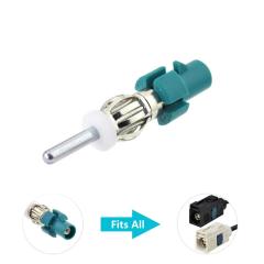 Bingfu Car Antenna Adapter Car Stereo FM AM Radio Antenna Adapter Connector,Fakra Z Male to DIN Plug Connector Converter for Car Stereo Audio HD Radio Head Unit CD Media Player Receiver