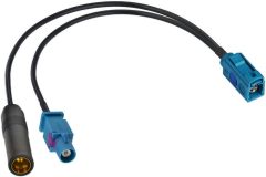 Bingfu Car Antenna Splitter Car Stereo FM AM Radio Antenna Adapter Cable Fakra Z Female Male to DIN Connector Cable 6 inch for Car Stereo Audio HD Radio Head Unit CD Media Player Receiver