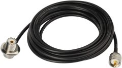 Bingfu UHF PL259 Male to UHF SO239 Female Right Angle Bulkhead Mount RG58 Cable 20 feet for Vehicle Car SUV Truck CB Radio Ham Radio Two Way Radio Amateur Radio