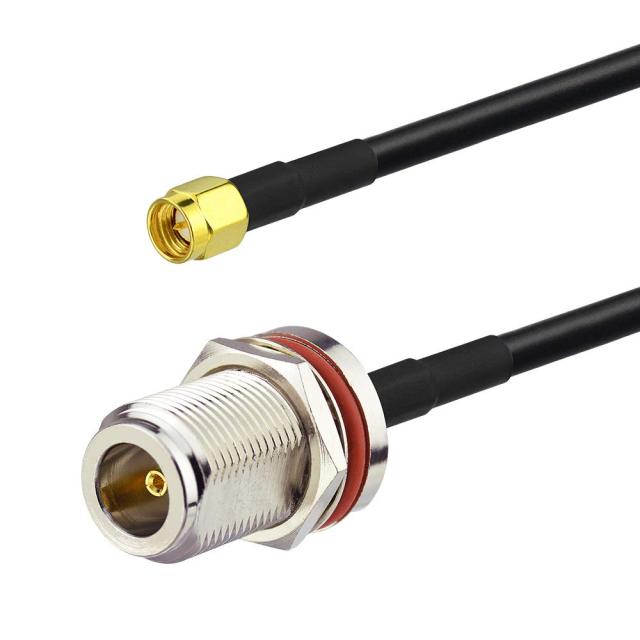 BINGFU SMA Male to N Female Bulkhead Mount RG58 Coaxial Adapter Cable 1 feet 30cm Compatible with 4G LTE Wireless Router Gateway Cellular RTL SDR USB ADS-B Receiver