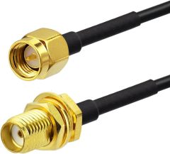 BINGFU SMA Male to SMA Female Bulkhead Mount RG174 Antenna Extension Cable 1m 3 feet Compatible with 4G LTE Router Gateway Cellular RTL SDR Dongle ADS-B Receiver