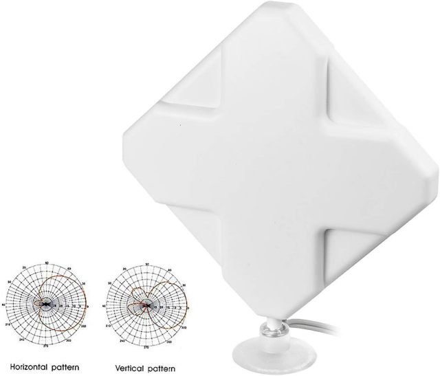 Bingfu High Gain 4G LTE Antenna 35dBi Panel MIMO SMA Male TS9 Antenna Compatible with 4G LTE Wireless CPE Router Mobile Hotspot MiFi Mobile Broadband Modem Industrial IoT Router Cellular Gateway