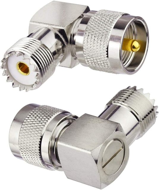 BINGFU Radio Frequency Male to Female Adapter, 2-Pack, 50 Ohm