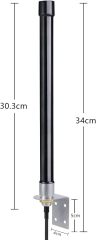 Bingfu 4g LTE Long Range Cellular Antenna Wall Mount - 32.8ft Cable - with SMA to Dual ts9 Adater - Compatible with Spypoint Link Micro Covert Wildlife Hunting Game Cam Outdoor Mobile Security Camera
