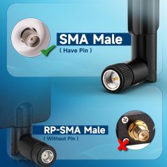 Bingfu SMA Male 5G Antenna 698-960MHz 1710-2690MHz 3300-3800MHz 4800-4900MHz 3dBi Antennas 2-Pack Compatible with 5G 4G LTE Cellular Router CPE Gateway Modem D-Link DWR-2010 5G NR Wireless Router