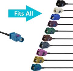 Bingfu Vehicle Car Truck SUV Satellite Radio Antenna Adapter Converter Cable, 3.28ft Fakra Z Male to SMB Plug Coaxial Pigtail Cable for Car Sirius XM Satellite Radio Stereo Receiver Tuner