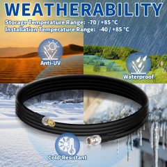 BINGFU Lora Antenna 3.3ft ALSR400 Ultra Low Loss RF Extention Cable - N Female to RP-SMA Male - with SMA Male Adapter Compatible with Helium HNT Bobcat Miner SyncroBit Gateway Sensecap Hotspot