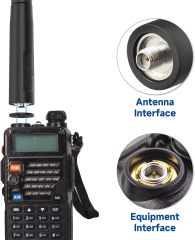 Bingfu Dual Band VHF UHF 136-520MHz 18.7 inch Foldable Camouflage CS Tactical SMA Female Ham Radio Antenna for BaoFeng UV-5R UV-82 BF-F8HP  Wouxun HYT Handheld Two Way Radio Walkie Talkie