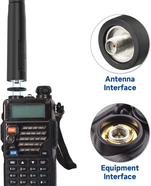 Bingfu Dual Band VHF UHF 136-520MHz 18.7 inch Foldable Camouflage CS Tactical SMA Female Ham Radio Antenna for BaoFeng UV-5R UV-82 BF-F8HP  Wouxun HYT Handheld Two Way Radio Walkie Talkie