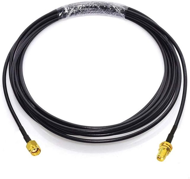 Bingfu RP-SMA Male to RP-SMA Female Bulkhead Mount RG174 WiFi Antenna Extension Coaxial Cable 3m 10 feet for WiFi Router Wireless Network Card USB Adapter Security IP Camera