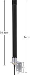 Bingfu Outdoor 4G LTE Mimo Cellular Antenna Wall Mounted High Gain Long Range 6dBi SMA Antennas for Spypoint Covert Tactacam Trail Game Cam Cell Phone Security Camera Router Modem Antennae Replacement