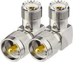 BINGFU Radio Frequency Male to Female Adapter, 2-Pack, 50 Ohm