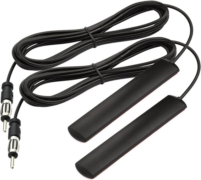 Bingfu Car Antenna Car Stereo FM AM Radio Antenna 2-Pack Car Adhesive Mount Hidden Patch Antenna for Vehicle Truck SUV in Dash Head Unit CD Media Receiver Player Audio HD Radio Tuner Amplifier