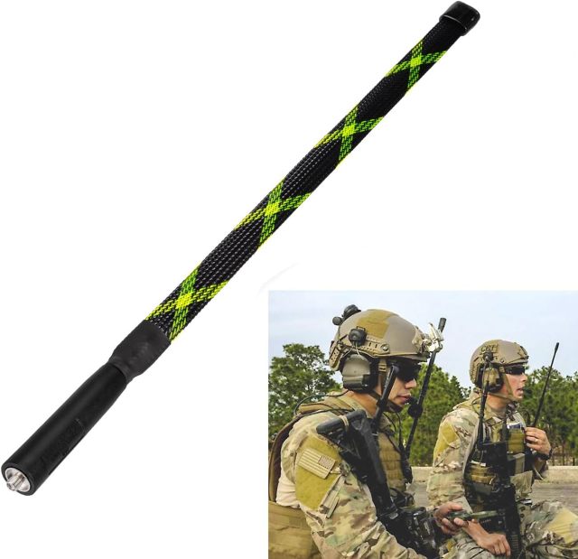 Bingfu Dual Band VHF UHF 136-520MHz 18.7 inch Foldable Camouflage CS Tactical SMA Female Ham Radio Antenna for BaoFeng UV-5R UV-82 BF-F8HP  Wouxun HYT Handheld Two Way Radio Walkie Talkie