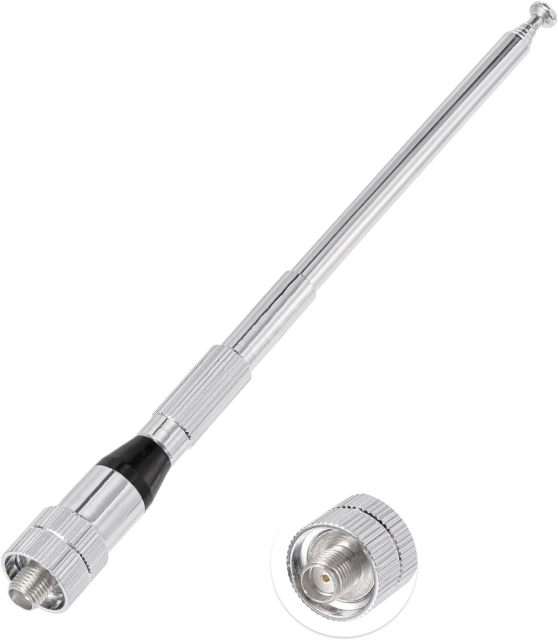 Bingfu Dual Band VHF UHF Ham Radio Antenna Handheld Amateur 136-174 400-470 MHz 5 Section Telescopic High Gain Antennas for  Wouxun Baofeng BF-F8HP UV-5R UV-82 BF-888S