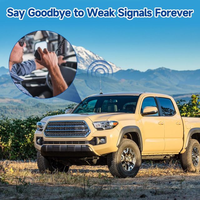 Bingfu Vehicle Mobile Ham Radio High Gain Antenna Dual Band VHF UHF 136-174MHz 400-470MHz Amateur Radio Anti-Rust Antennas with Magnetic Base 16.4ft Cable for Car Truck Two Way Radio Marine VHF Radio