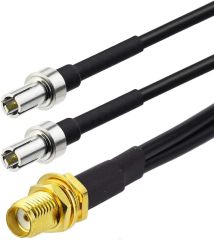 Bingfu 4g LTE Long Range Cellular Antenna Wall Mount - 32.8ft Cable - with SMA to Dual ts9 Adater - Compatible with Spypoint Link Micro Covert Wildlife Hunting Game Cam Outdoor Mobile Security Camera