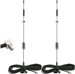 Bingfu 4G LTE 8dBi Magnetic Base MIMO TS9 Antenna (2-Pack) Compatible with Verizon AT&T T-Mobile Sprint 4G LTE Mobile Hotspot MiFi Router Cellular Mobile Broadband Modem USB Modem Dongle Adapter