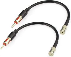 Bingfu Car Radio Antenna Adapter Car Stereo FM AM Antenna Adapter Cable ISO to DIN Connector Cable 8 inch (2-Pack) for Volkswagen Audi VW Skoda Vehicle Car Audio HD Radio Head Unit CD Media Receiver