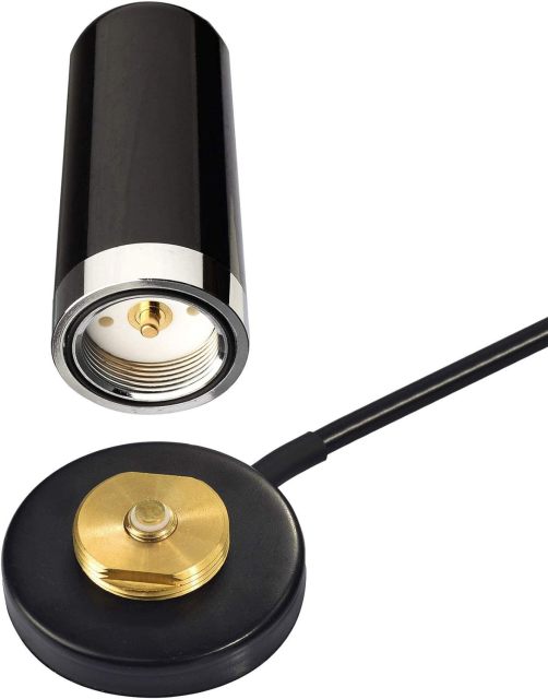 Bingfu PL259 Male Mobile Radio Antenna Dual Band VHF UHF 136-174MHz 400-470MHz NMO Mount Vehicle Ham Radio Magnetic Base Antenna Low Profile for Car Truck Amateur Radio Marine VHF Radio