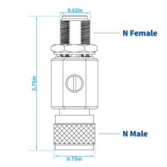 Bingfu N Type Lightning Arrestor 0-6GHz N Male to N Female Low Loss Coaxial Surge Protector