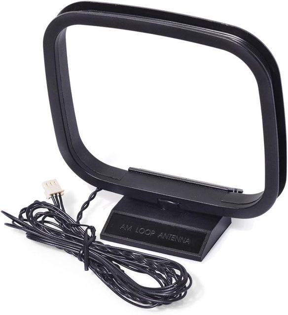 Bingfu AM Antenna 75 Ohm FM Dipole Antenna 3-Pin AM Loop Antenna for Sony HiFi Series Sharp Stereo System Indoor Digital HD Radio Bluetooth Stereo AV Receiver Audio Video Home Theater Receiver