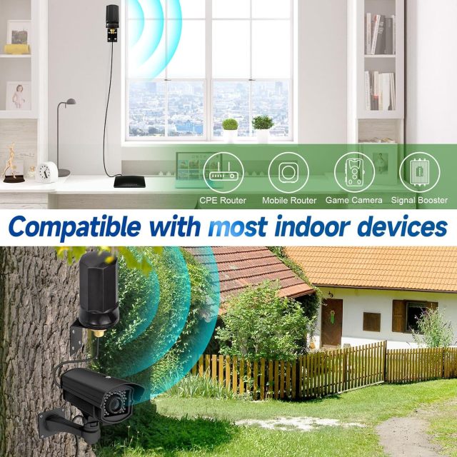 Bingfu 7dBi 4g LTE Cellular SMA Antenna Compatible with Spypoint Covert Tactacam Spartan Trail Game Cam Cell Phone Security Camera Router Modem Antennae Replacement