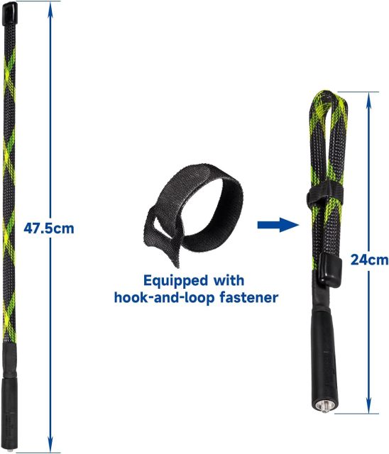 Bingfu Dual Band VHF UHF 136-520MHz 18.7 inch Foldable Camouflage CS Tactical SMA Female Ham Radio Antenna for BaoFeng UV-5R UV-82 BF-F8HP  Wouxun HYT Handheld Two Way Radio Walkie Talkie