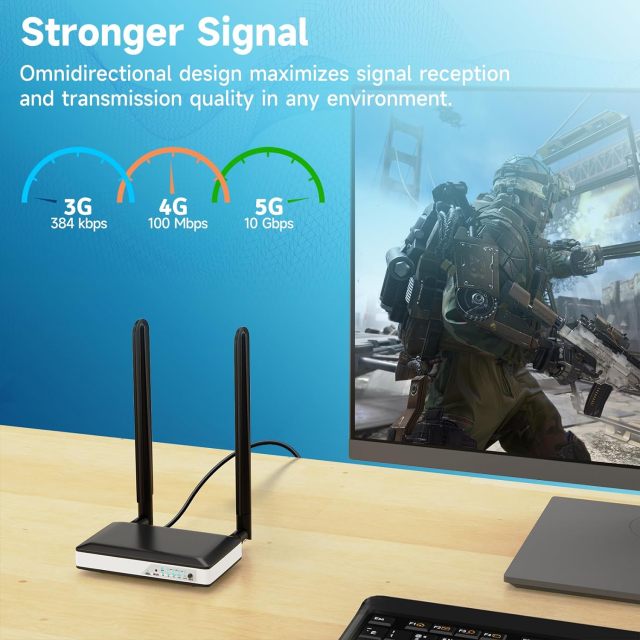 Bingfu SMA Male 5G Antenna 698-960MHz 1710-2690MHz 3300-3800MHz 4800-4900MHz 3dBi Antennas 2-Pack Compatible with 5G 4G LTE Cellular Router CPE Gateway Modem D-Link DWR-2010 5G NR Wireless Router